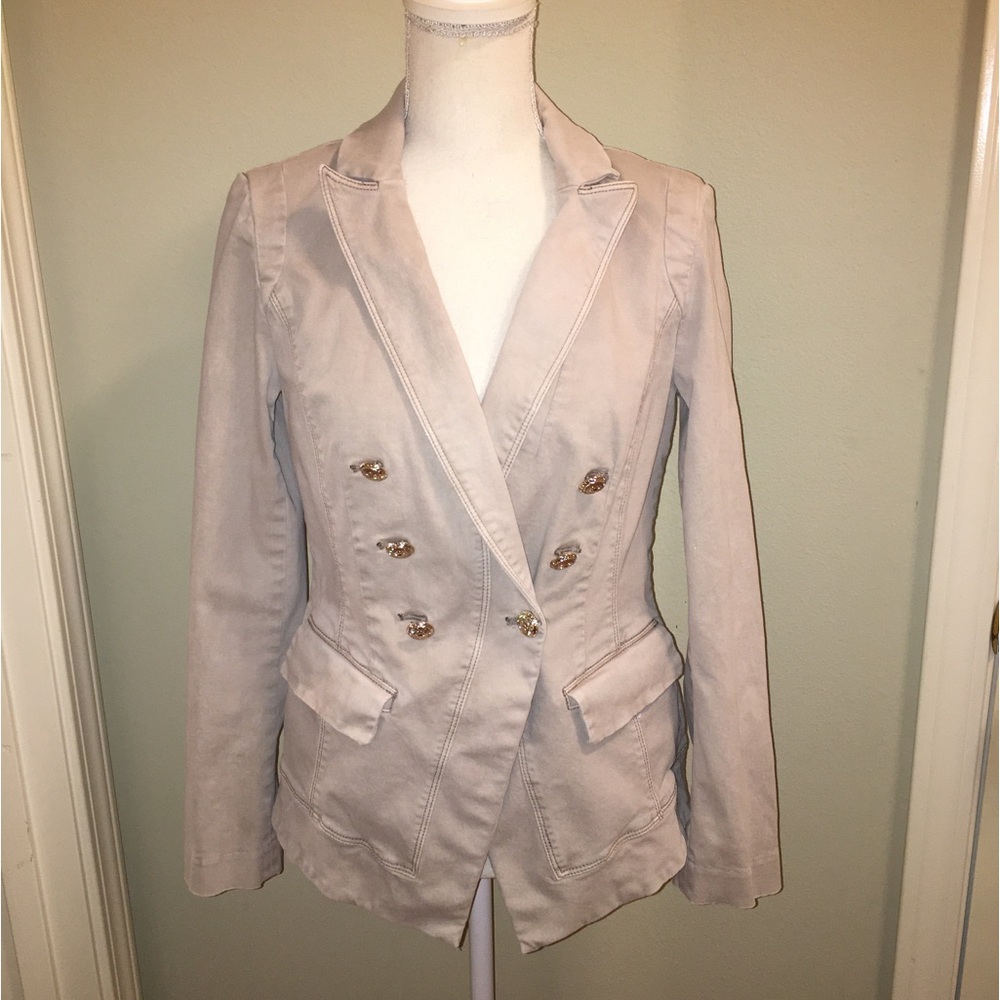 White House Black Market Double Breasted Structured Blazer